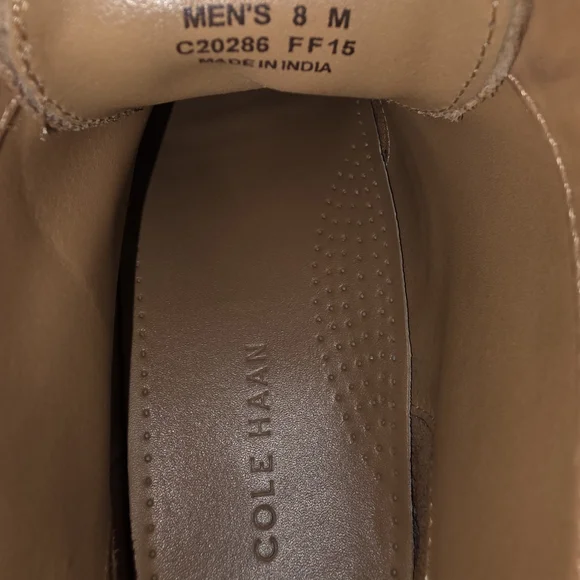 Cole Haan Men's Brown Leather Chukka Wingtip Boots 8 8.5 - Picture 7 of 7